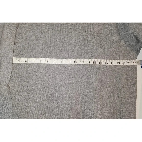 MAGASCHONI Mens Size XL/T Classic Gray Crew Neck Raglan Sleeve Lambswool Sweater - Picture 5 of 6